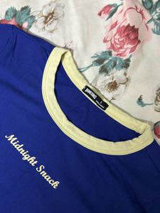 Midnight Snack Blue Crop Tee