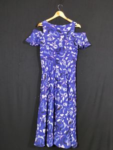 Latin Quarters Royal Blue Printed Dress (Women)