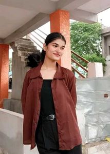 Stylish brown Shirt Jacket