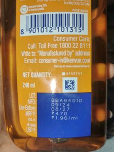 Clean &amp; Clear Vitamin C Face Wash