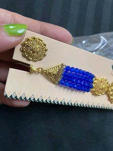 Sagar Jewels Blue Beaded Jewelry Set