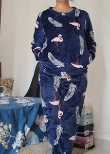 Flamingo Print luxe night suit