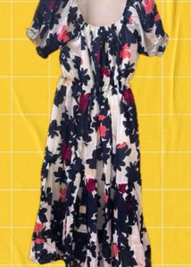 Floral Print Off-Shoulder Dress