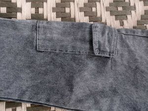 Gray Wash Cargo Jeans