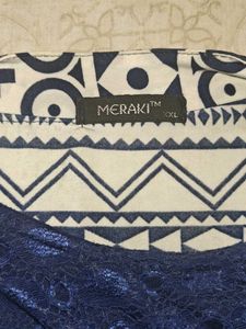 Patterned Open-Front Top