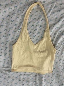 H&amp;M - Butter Yellow Cute Halter Top