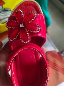 Red Sandel For 0-1 Year Baby girl Very Beautiful .use Only 2 Time