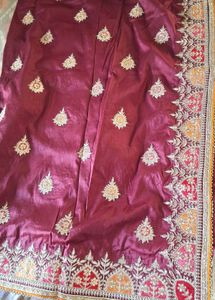 New Maroon Saree