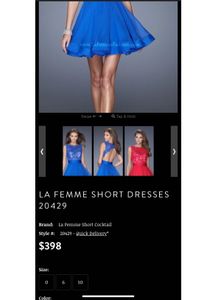 La Femme Royal Blue Cocktail Dress
