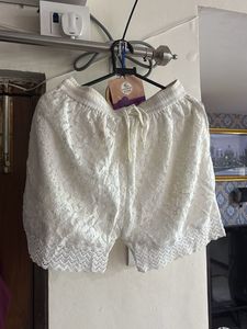 Lace White Shorts