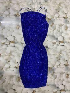 Sparkling Blue Sequin Bodycon Dress