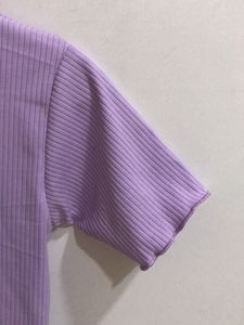 Lilac Purple Curly Edges Top