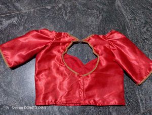 Red Readymade Saree Blouse