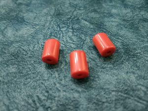Coral Barrel Beads - Set of 3