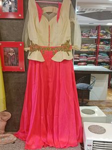 Pink & Beige Party Dress