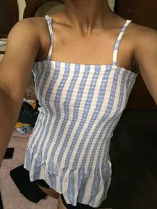 Blue Striped Top