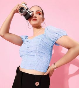 Blue Polka Dot Top.SIZE-28-34.BRAND NEW