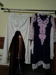 Pakistani Suit Set With Stones Embroidery