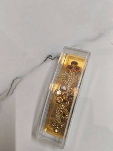 Golden Stone Hair Clip