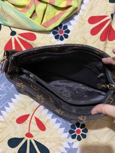 Brown Patterned Shoulder Bag