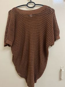 Brown Knit Top