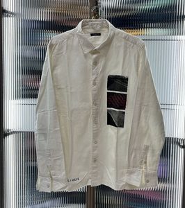 Men's White Patterned Casual Shirt