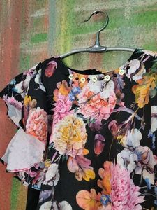 Floral Fitted Layered Dress