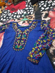 Kashmiri Embroidery Anarkali Kurti Dress Frock