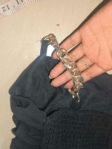 Chain Strap Black Crop Top