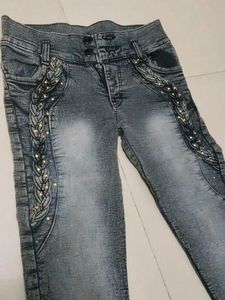 Designed Black Jeans