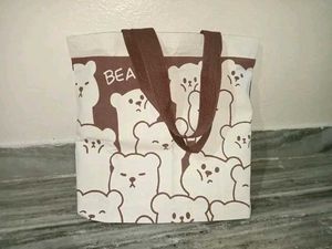 Cute Bear Print Tote Bag
