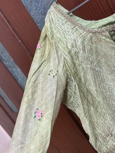 Party Wear Digital Print Embroidery Dress