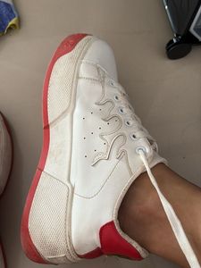 White Sneakers with Unique Design