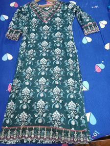 Teal Blue Kurta Set Pure Cotton