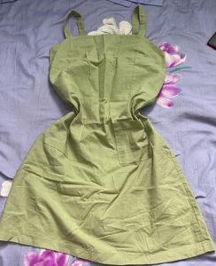 Mint Green Mini Dress With Belt