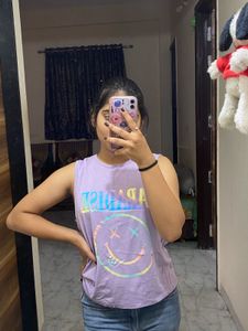 lavender half t-shirt