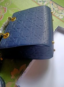 Elegant Navy Blue Handbag