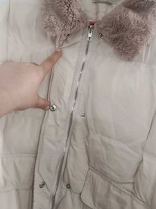 Faux Fur Collar Puffer Jacket