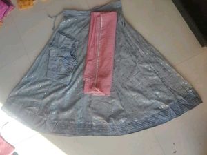 Grey Sequin Lehenga Choli Set