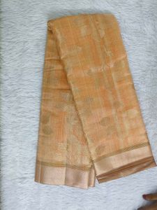 Elegant Peach Saree