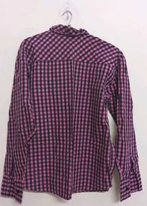 Pink &amp; Navy Checked Shirt