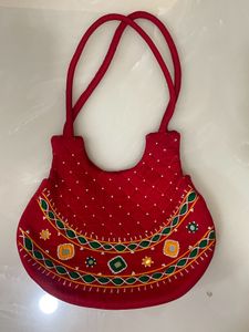 Handcrafted Red Purse