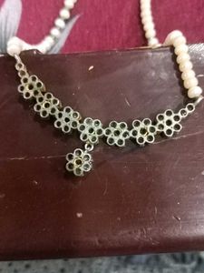 Pearl &amp; Emerald Necklace