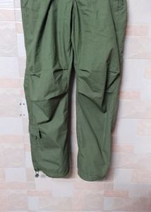 Dark Olive Green Parachute Pants
