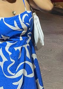 Blue &amp; White Print Sundress