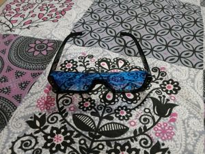 Blue Reflection Sunglasses With Black Frame