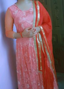 Beautiful Pink Gown With Bandi 😊