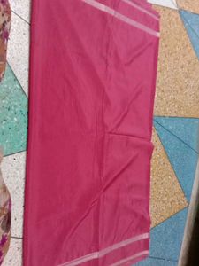 Pink Sharee with Silver Detail