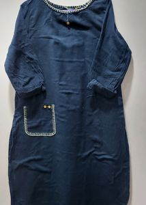 Avaasa - Navy Blue Kurta (NO DAMAGES)