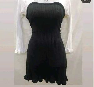 A Cute Mini Black And White Dress
